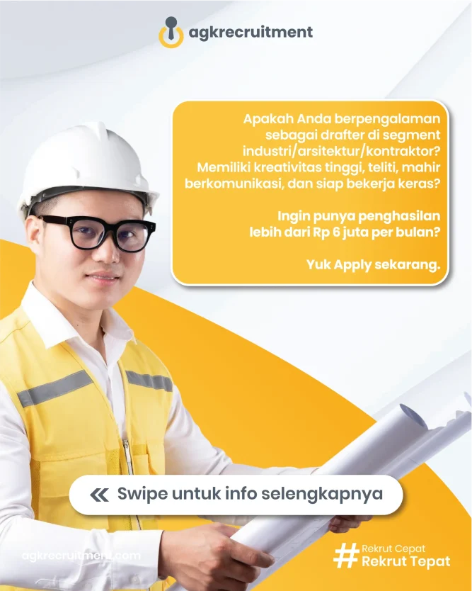 Info Loker Drafter Arsitektur - AGK Recruitment