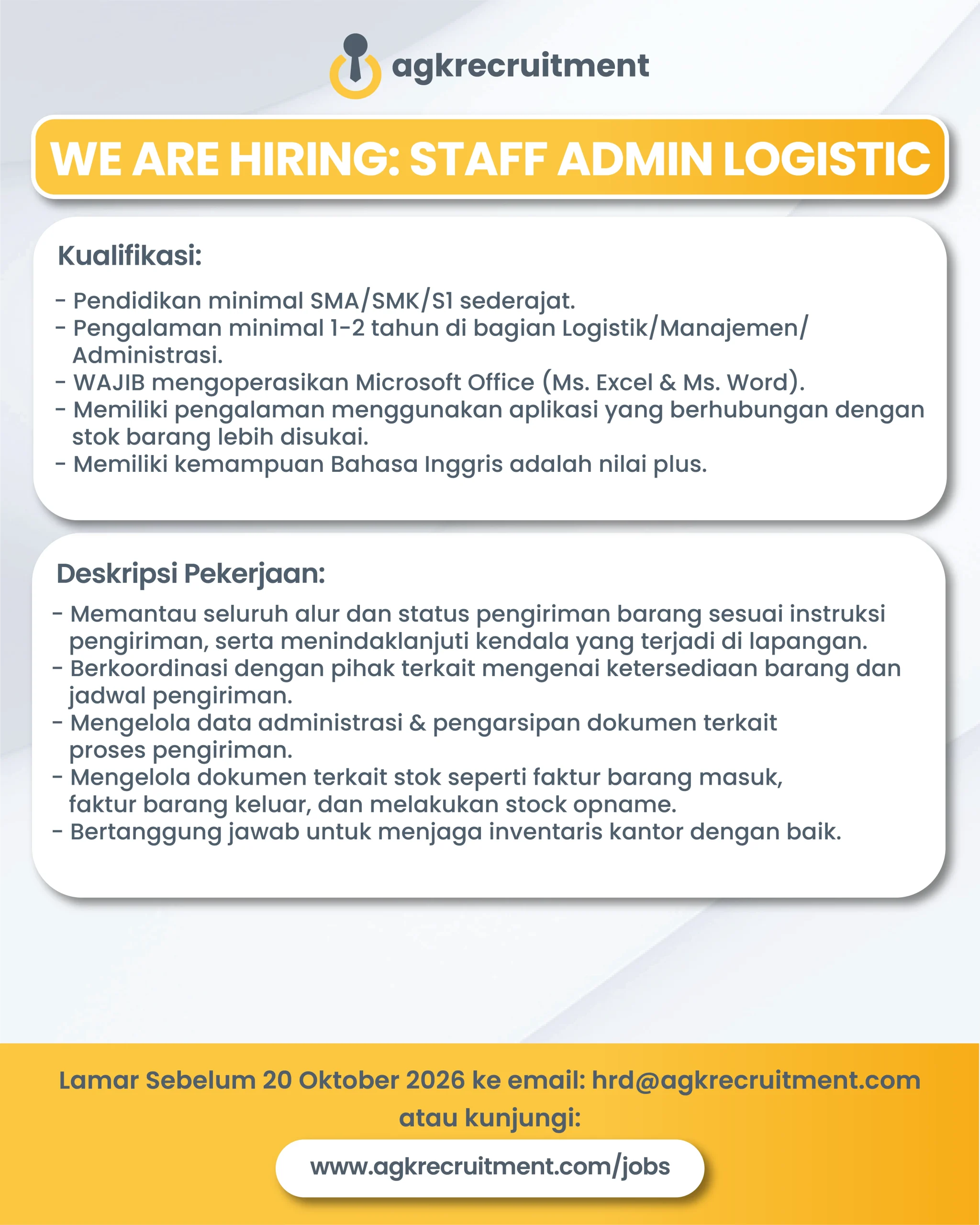 Lowongan-Kerja_Staff Admin Logistic